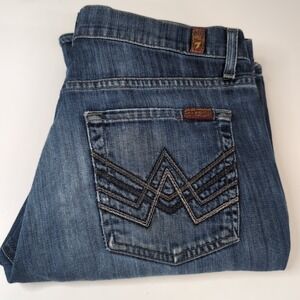 7 For All Mankind Jeans Mens  Sz 32 A Pocket Relaxed Fit Made in USA Denim Pants